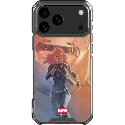 Marvel Black Widow Running iPhone 18 Pro Max Clear Case
