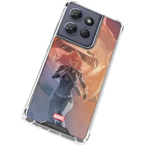Marvel Black Widow Running Moto G Stylus 5G (2025) Clear Case