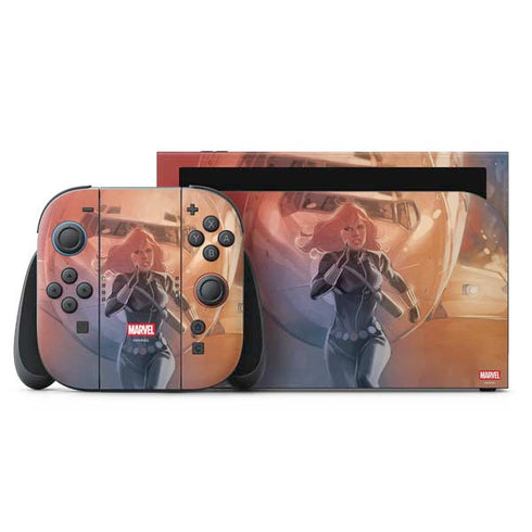 Marvel Black Widow Running Nintendo Switch 2 (2025) with Joy-Con Skin