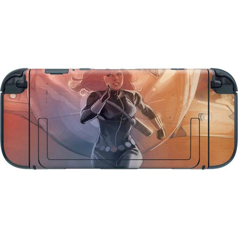 Marvel Black Widow Running Nintendo Switch 2 (2025) with Joy-Con Skin