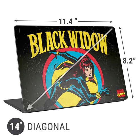 Marvel Classic Comics Black Widow Universal Laptop 14in (11.4 x 8.2in) Skin