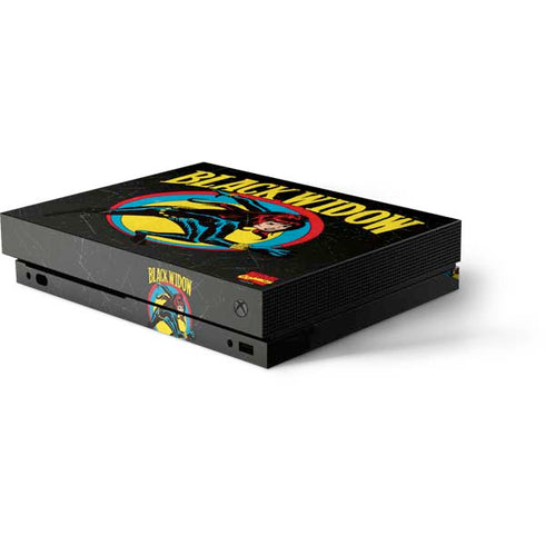 Marvel Classic Comics Black Widow Xbox One X Console Skin