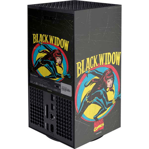 Marvel Classic Comics Black Widow XBox Series X Digital Edition Console Skin
