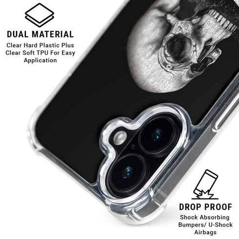 Alchemy Carta Blackbloods Bones iPhone 16 Plus Clear Case
