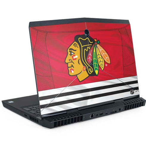 NHL Blackhawks Red Stripes Dell Alienware Skin
