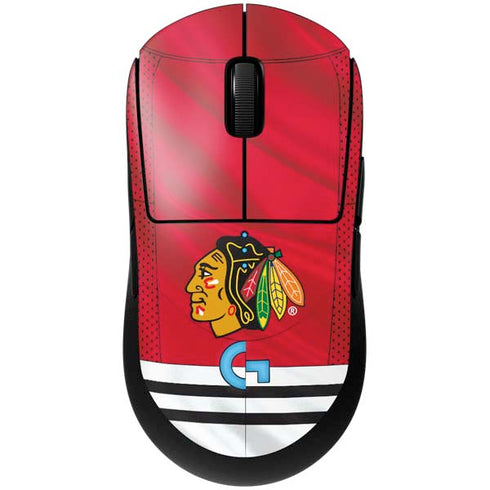 NHL Blackhawks Red Stripes G Pro Wireless Gaming Mouse Skin