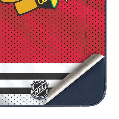 NHL Blackhawks Red Stripes Galaxy A35 5G Skin