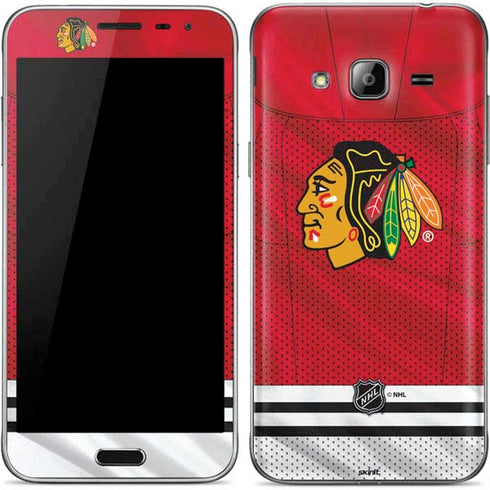NHL Blackhawks Red Stripes Galaxy J3 Skin