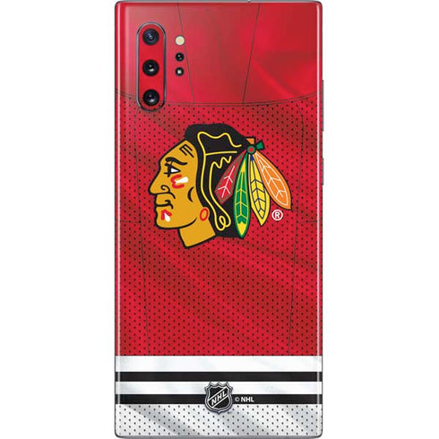 NHL Blackhawks Red Stripes Galaxy Note 10 Plus Skin