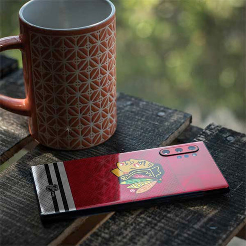 NHL Blackhawks Red Stripes Galaxy Note 10 Plus Skin