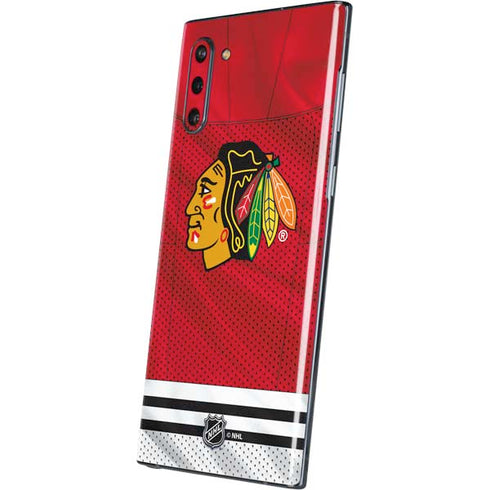NHL Blackhawks Red Stripes Galaxy Note 10 Skin