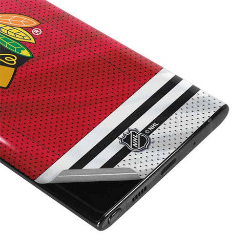 NHL Blackhawks Red Stripes Galaxy Note 10 Skin