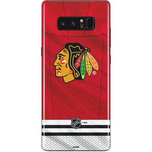 NHL Blackhawks Red Stripes Galaxy Note 8 Skin