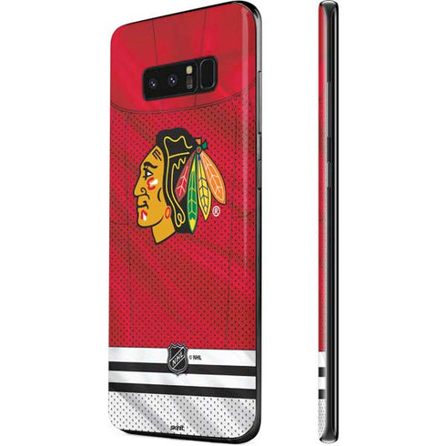 NHL Blackhawks Red Stripes Galaxy Note 8 Skin
