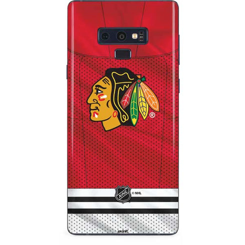 NHL Blackhawks Red Stripes Galaxy Note 9 Skin