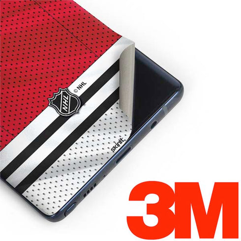 NHL Blackhawks Red Stripes Galaxy Note 9 Skin