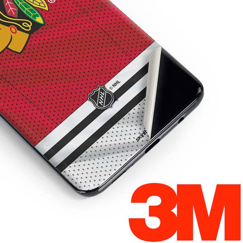 NHL Blackhawks Red Stripes Galaxy S10 Plus Skin