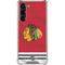 NHL Blackhawks Red Stripes Galaxy S24 FE Clear Case