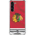 NHL Blackhawks Red Stripes Galaxy S24 FE Clear Case