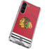 NHL Blackhawks Red Stripes Galaxy S24 FE Clear Case