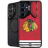 NHL Blackhawks Red Stripes Galaxy S25 Kickstand Case