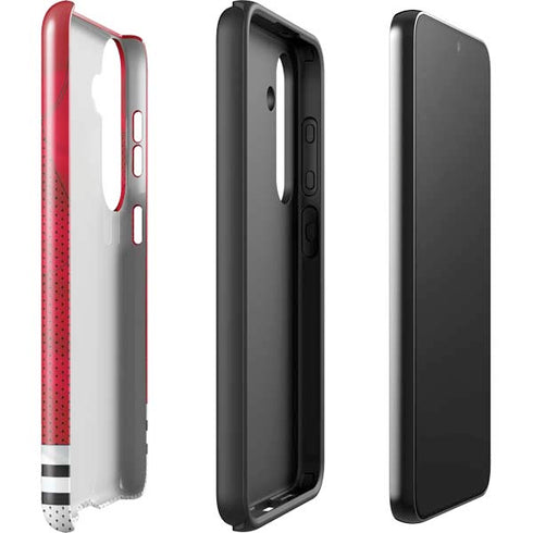 NHL Blackhawks Red Stripes Galaxy S25 Plus Impact Case