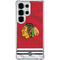 NHL Blackhawks Red Stripes Galaxy S25 Ultra Clear Case