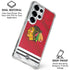 NHL Blackhawks Red Stripes Galaxy S25 Ultra Clear Case