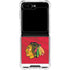 NHL Blackhawks Red Stripes Galaxy Z Flip6 Clear Case