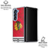 NHL Blackhawks Red Stripes Galaxy Z Fold7 Clear Case