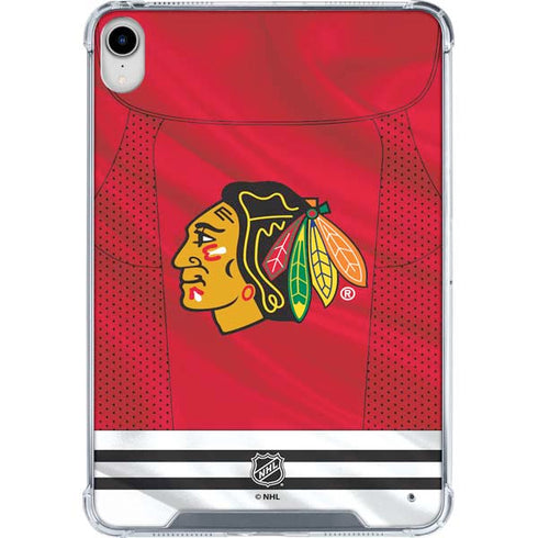 NHL Blackhawks Red Stripes iPad 11th Gen (2025) Clear Case