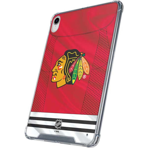 NHL Blackhawks Red Stripes iPad 11th Gen (2025) Clear Case