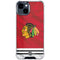 NHL Blackhawks Red Stripes iPhone 15 Clear Case