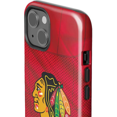 NHL Blackhawks Red Stripes iPhone 15 Impact Case