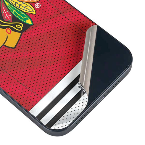 NHL Blackhawks Red Stripes iPhone 15 Skin