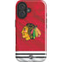 NHL Blackhawks Red Stripes iPhone 16 Impact Case