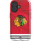 NHL Blackhawks Red Stripes iPhone 16 Magsafe Impact Case
