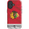 NHL Blackhawks Red Stripes iPhone 16 Plus Impact Case