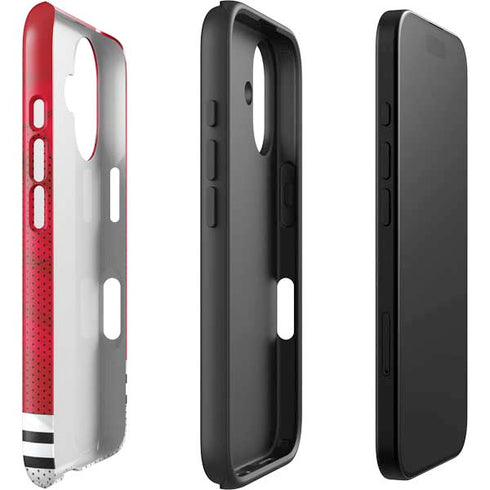 NHL Blackhawks Red Stripes iPhone 16 Plus Impact Case