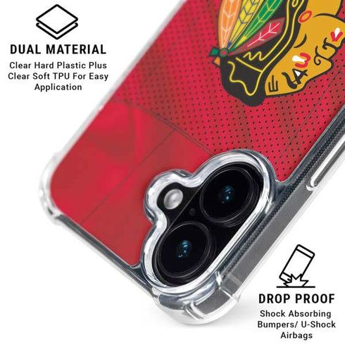 NHL Blackhawks Red Stripes iPhone 16 Plus MagSafe Case