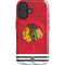 NHL Blackhawks Red Stripes iPhone 16 Plus Magsafe Impact Case