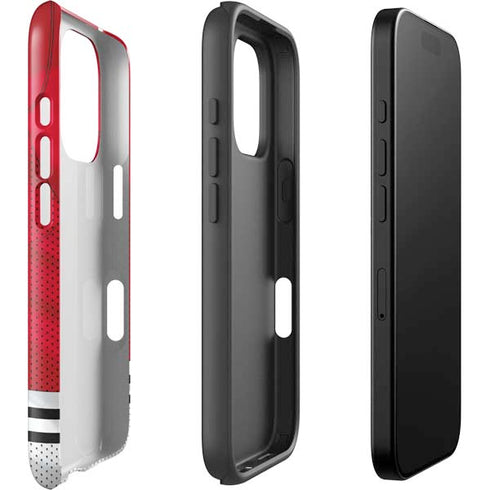 NHL Blackhawks Red Stripes iPhone 16 Pro Impact Case