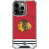 NHL Blackhawks Red Stripes iPhone 16 Pro Max Clear Case