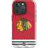 NHL Blackhawks Red Stripes iPhone 16 Pro Max Impact Case