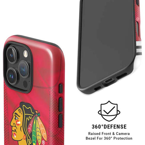 NHL Blackhawks Red Stripes iPhone 16 Pro Max Magsafe Impact Case
