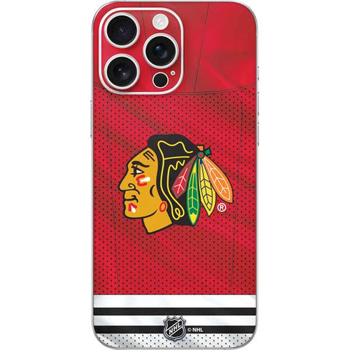NHL Blackhawks Red Stripes iPhone 16 Pro Max Skin