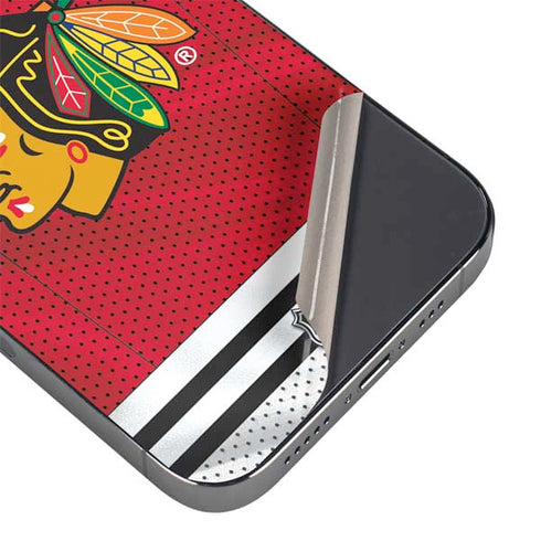 NHL Blackhawks Red Stripes iPhone 16 Pro Skin