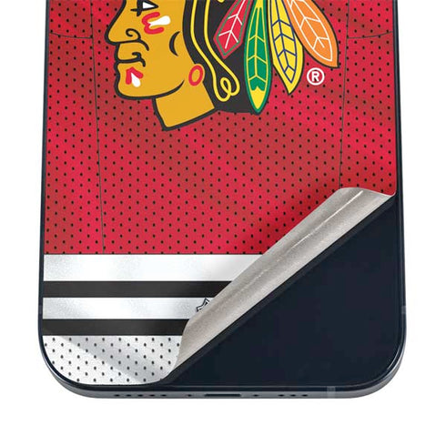 NHL Blackhawks Red Stripes iPhone 16 Skin
