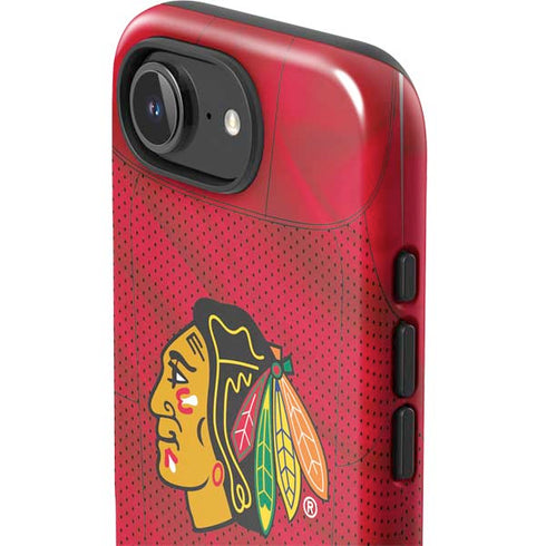 NHL Blackhawks Red Stripes iPhone 16e Impact Case