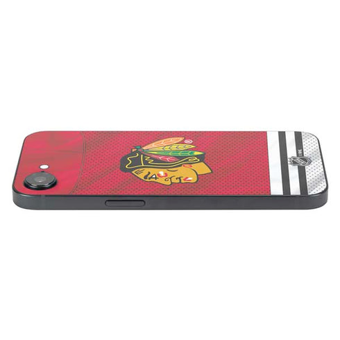 NHL Blackhawks Red Stripes iPhone 16e Skin